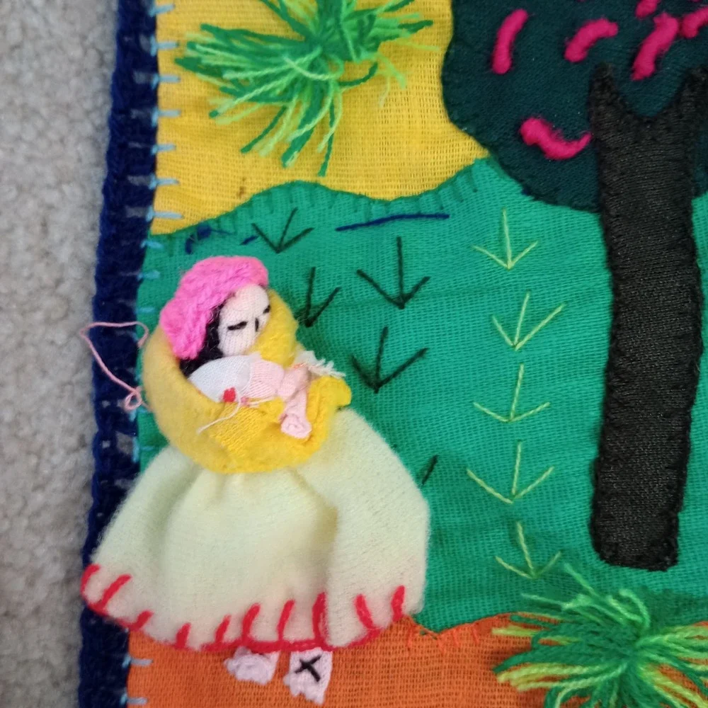 Peruvian Arpillera 3D Applique Folk Art‎ 19